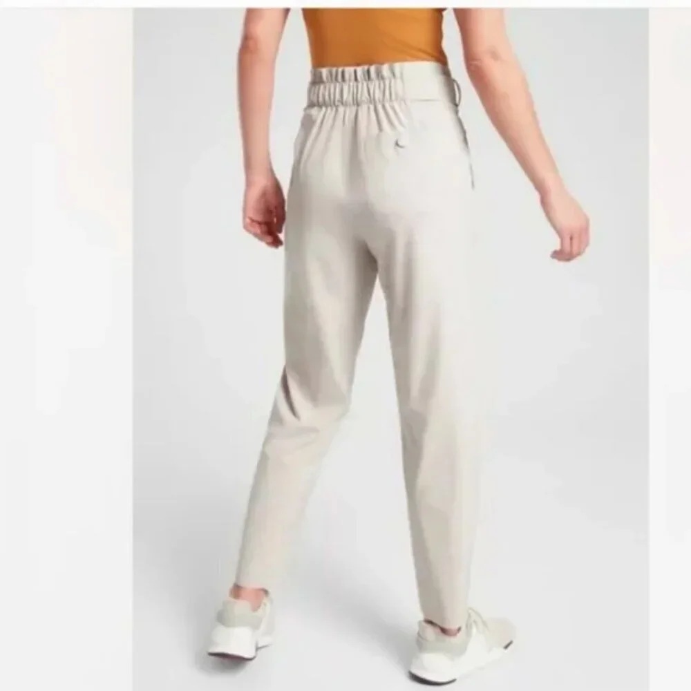 Athleta Skyline Pant II Paperbag Light Beige Size 10 - Picture 2 of 14